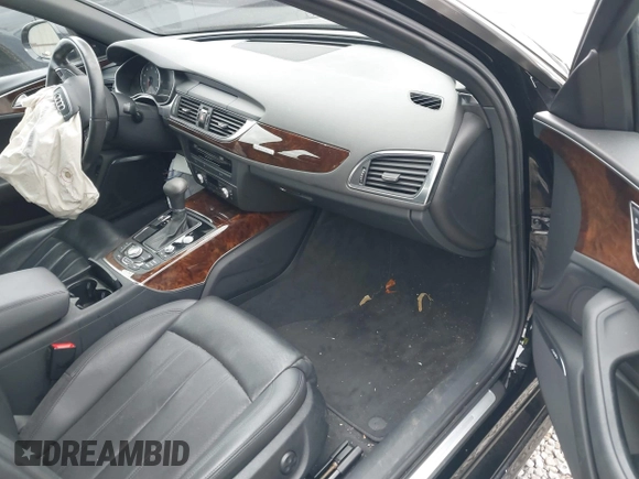 2013 Audi A6 3.0T Prestige with VIN WAUHGAFCXDN053087, listed as a IAAI auction lot 40840631 with 62,567 mi miles. Bid and sale history available at carsss.com. Image 5.