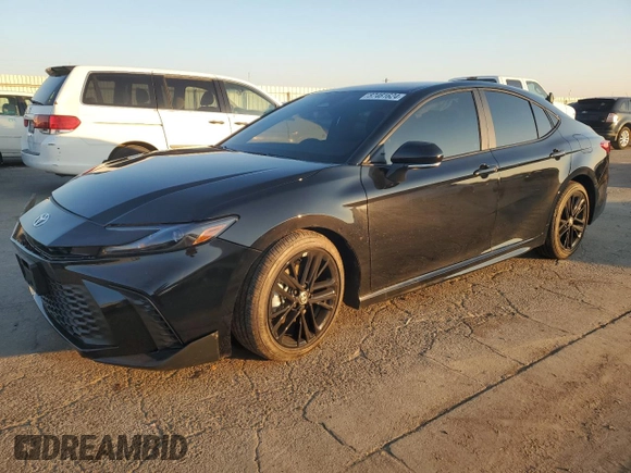 2025 Toyota Camry LE with VIN 4T1DAACK2SU088820, listed as a Copart auction lot 87461624 with 455 mi miles and Salvage Title. Bid and sale history available at carsss.com. Image 1.