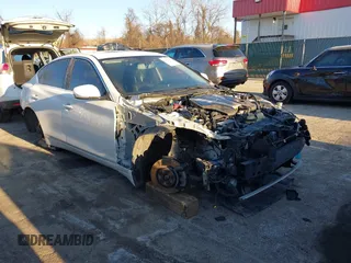 2018 Infiniti Q50 3.0t LUXE with VIN JN1EV7AR0JM445929, listed as a IAAI auction lot 41401158 with 133,979 mi miles. Bid and sale history available at carsss.com. Image 1.
