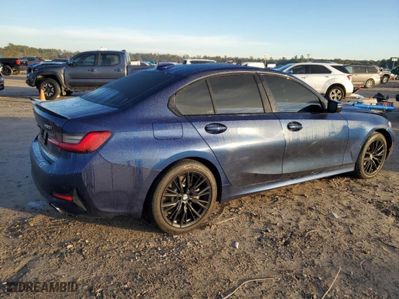 2020 BMW 3 Series 330i xDrive with VIN WBA5R7C07LFH53347, listed as a Copart auction lot 89075045 with 59,030 mi miles and Salvage Title. Bid and sale history available at carsss.com. Image 3.