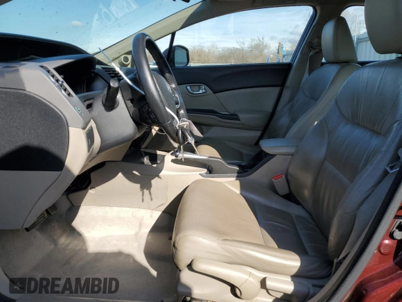 2012 Honda Civic EX-L with VIN 19XFB2F92CE022759, listed as a Copart auction lot 51343545 with 135,540 mi miles and Salvage Title. Bid and sale history available at DreamBid. Image 7.