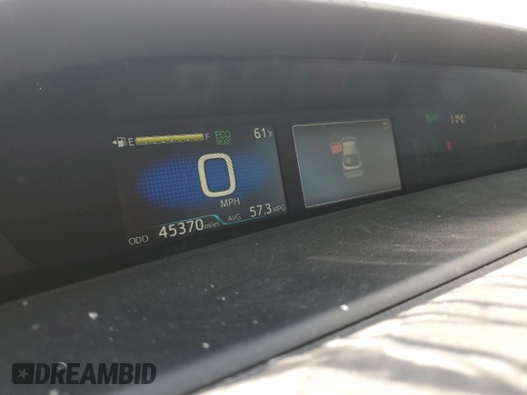 2022 Toyota Prius L Eco with VIN JTDKAMFU3N3155879, listed as a Copart auction lot 57252135 with 45,370 mi miles and Salvage title. Bid and sale history available at DreamBid. Image 9.
