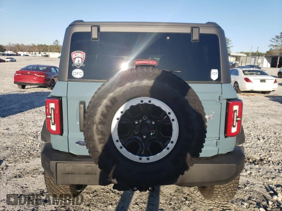 2023 Ford Bronco with VIN 1FMEE5DP0PLB15763, listed as a Copart auction lot 45592725 with 26,672 mi miles and Salvage title. Bid and sale history available at DreamBid. Image 6.