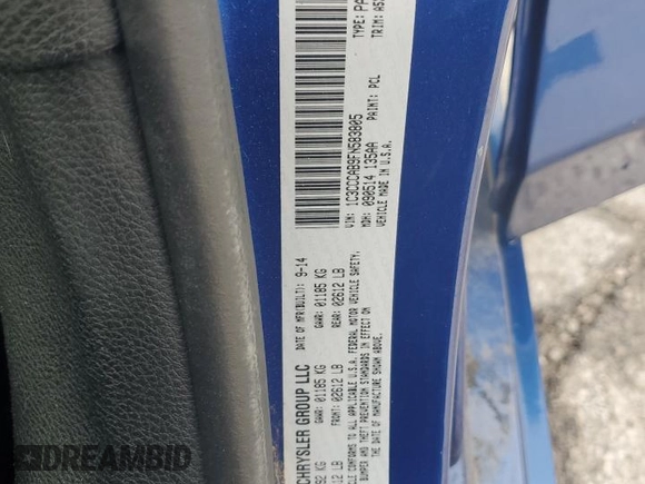 2015 Chrysler 200 Limited with VIN 1C3CCCAB9FN583805, listed as a Copart auction lot 57056495 with 132,445 mi miles and Salvage title. Bid and sale history available at DreamBid. Image 12.