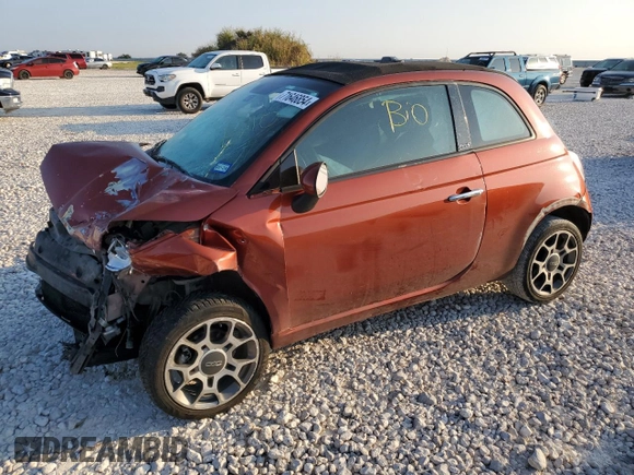 2012 FIAT 500 Pop with VIN 3C3CFFDR5CT209902, listed as a Copart auction lot 71646854 with 0 mi miles and Salvage Title. Bid and sale history available at carsss.com. Image 1.