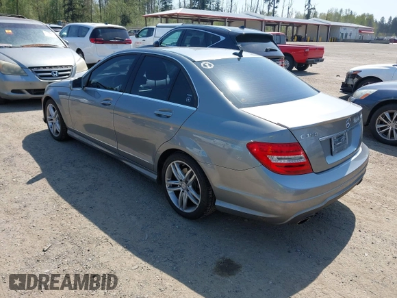 2013 Mercedes-Benz C-Class C 300 Sport with VIN WDDGF8AB7DG100594, listed as a IAAI auction lot 42108135 with 135,190 mi miles. Bid and sale history available at carsss.com. Image 3.