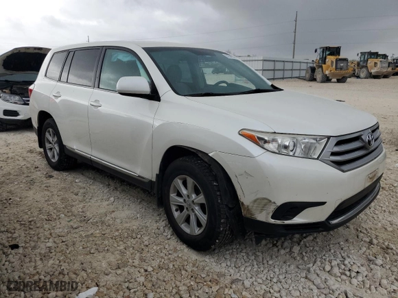 2013 Toyota Highlander with VIN 5TDZA3EH2DS045254, listed as a Copart auction lot 50244815 with 74,507 mi miles and Salvage Title. Bid and sale history available at carsss.com. Image 4.
