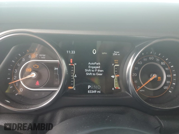 2019 Jeep Wrangler Unlimited Sahara with VIN 1C4HJXEN4KW593715, listed as a Copart auction lot 53883335 with 83,349 mi miles and Salvage Title. Bid and sale history available at DreamBid. Image 9.