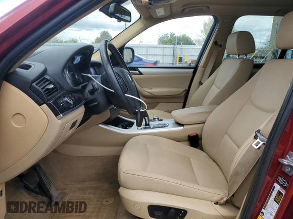 2014 BMW X3 xDrive28i with VIN 5UXWX9C54E0D23221, listed as a Copart auction lot 55412975 with 139,813 mi miles and Salvage Title. Bid and sale history available at DreamBid. Image 7.