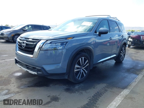 2023 Nissan Pathfinder Platinum with VIN 5N1DR3DH9PC248888, listed as a IAAI auction lot 41974684 with 52,609 mi miles and . Bid and sale history available at DreamBid. Image 18.