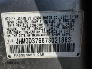 2007 Honda Fit Sport with VIN JHMGD37667S021883, listed as a Copart auction lot 48464925 with 100,444 mi miles and Clean Title. Bid and sale history available at carsss.com. Image 12.