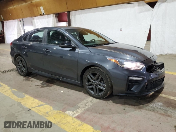 2021 Kia Forte GT-Line with VIN 3KPF34AD5ME273264, listed as a Copart auction lot 58869625 with 32,569 mi miles and Salvage title. Bid and sale history available at DreamBid. Image 4.