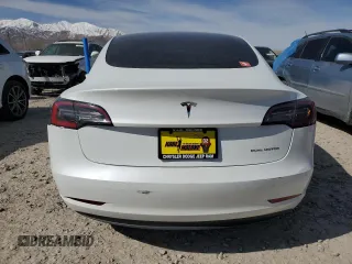 2022 Tesla Model 3 Long Range with VIN 5YJ3E1EB4NF317528, listed as a Copart auction lot 48573565 with 30,541 mi miles and Salvage Title. Bid and sale history available at carsss.com. Image 6.