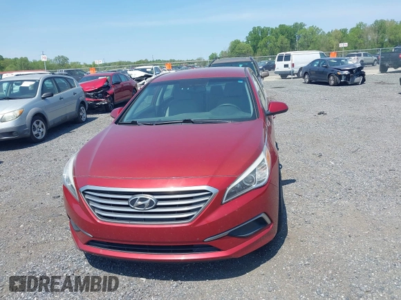 2016 Hyundai Sonata SE with VIN 5NPE24AF0GH426827, listed as a IAAI auction lot 42163411 with 120,294 mi miles and . Bid and sale history available at carsss.com. Image 12.
