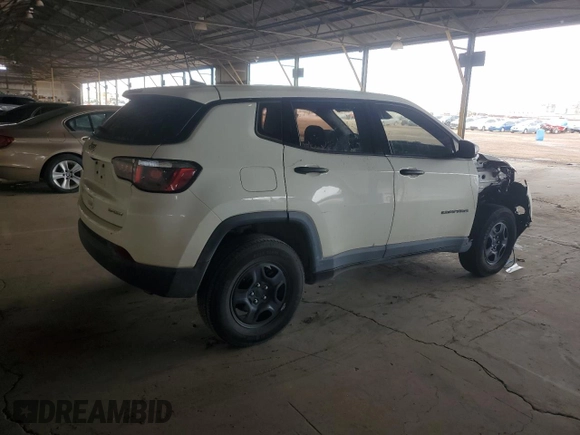 2019 Jeep Compass Sport with VIN 3C4NJCAB9KT613809, listed as a Copart auction lot 55536295 with 110,625 mi miles and Salvage title. Bid and sale history available at DreamBid. Image 3.