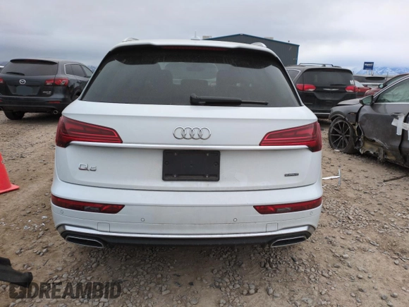 2023 Audi Q5 S line Premium with VIN WA1GAAFY6P2170385, listed as a Copart auction lot 43269495 with 18,372 mi miles and Salvage Title. Bid and sale history available at carsss.com. Image 6.
