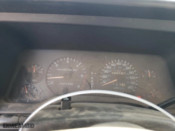 1996 Dodge Ram 1500 with VIN 3B7HF13Y8TG121531, listed as a Copart auction lot 72366134 with 220,797 mi miles and Salvage Title. Bid and sale history available at carsss.com. Image 9.