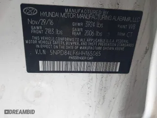 2017 Hyundai Elantra Limited with VIN 5NPD84LF6HH165065, listed as a IAAI auction lot 41723405 with 76,483 mi miles. Bid and sale history available at carsss.com. Image 9.