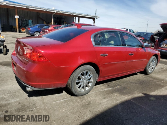 2011 Buick Lucerne CXL Premium with VIN 1G4HJ5EM0BU109350, listed as a Copart auction lot 48419635 with 104,565 mi miles and Salvage Title. Bid and sale history available at carsss.com. Image 3.