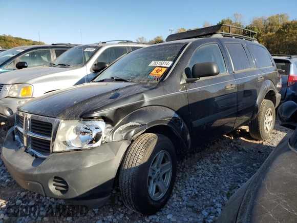 2007 Dodge Durango SXT with VIN 1D8HD38P57F520732, listed as a Copart auction lot 76516814 with 134,703 mi miles and Salvage title. Bid and sale history available at DreamBid. Image 1.