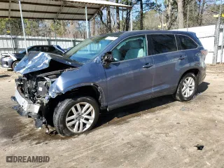 2016 Toyota Highlander LE with VIN 5TDZARFH3GS022622, listed as a Copart auction lot 46581685 with 107,316 mi miles and Salvage Title. Bid and sale history available at carsss.com. Image 1.