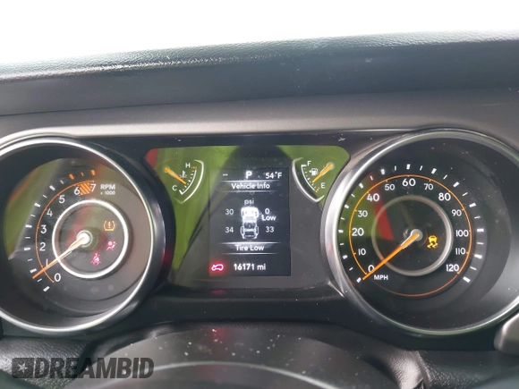 2023 Jeep Wrangler Sport S with VIN 1C4HJXDG0PW638871, listed as a IAAI auction lot 42129295 with 16,171 mi miles and . Bid and sale history available at DreamBid. Image 7.