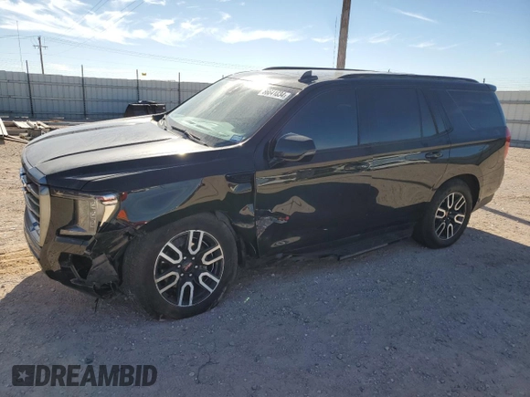 2023 GMC Yukon AT4 with VIN 1GKS2CKD3PR104271, listed as a Copart auction lot 86641834 with 25,636 mi miles and Salvage Title. Bid and sale history available at carsss.com. Image 1.