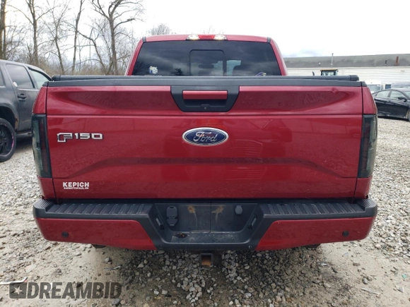 2015 Ford F-150 XLT with VIN 1FTEW1EP7FFD05405, listed as a Copart auction lot 52790425 with 212,060 mi miles and Salvage Title. Bid and sale history available at carsss.com. Image 6.