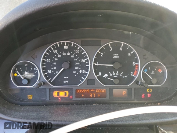 2002 BMW 3 Series 330i with VIN WBAEV53472KM17221, listed as a Copart auction lot 80840674 with 95,949 mi miles and Clean Title. Bid and sale history available at carsss.com. Image 9.