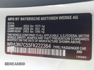 2015 BMW 4 Series 428i z VIN WBA3N7C55FK222364, wystawiony jako IAAI lot #42604632 z przebiegiem 108 157 mil mil oraz . Historia ofert i sprzedaży dostępna na DreamBid. Obrazek 9.