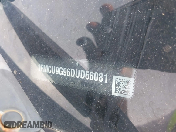 2013 Ford Escape SE с VIN 1FMCU9G96DUD66081, выставлен на аукционе IAAI как лот 42516401 с пробегом Не указан миль и . История ставок и продаж доступна на DreamBid. Изображение 9.