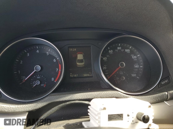 2019 Volkswagen Passat 2.0T Wolfsburg Edition with VIN 1VWLA7A33KC009589, listed as a Copart auction lot 45792655 with 92,187 mi miles and Salvage Title. Bid and sale history available at carsss.com. Image 9.