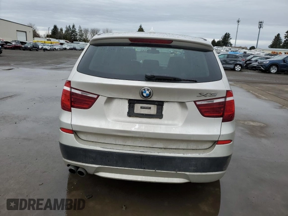 2013 BMW X3 xDrive28i with VIN 5UXWX9C51D0A10108, listed as a Copart auction lot 45719355 with 181,573 mi miles and Salvage Title. Bid and sale history available at carsss.com. Image 6.