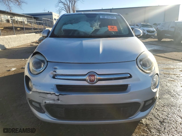 2016 FIAT 500X Lounge with VIN ZFBCFXDT1GP391253, listed as a Copart auction lot 88124185 with 0 mi miles and Salvage Title. Bid and sale history available at carsss.com. Image 5.