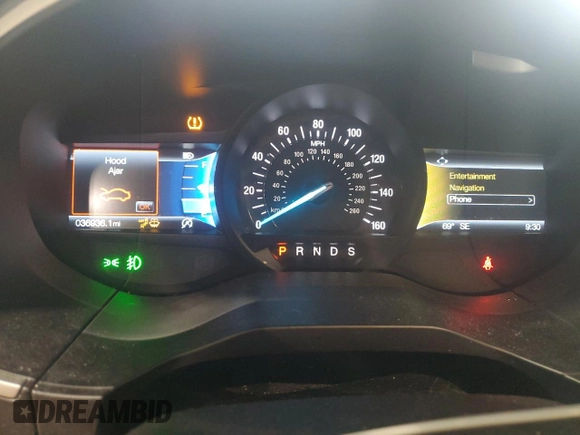 2020 Ford Edge SEL with VIN 2FMPK4J98LBB26604, listed as a Copart auction lot 61166725 with 36,936 mi miles and Salvage title. Bid and sale history available at DreamBid. Image 9.