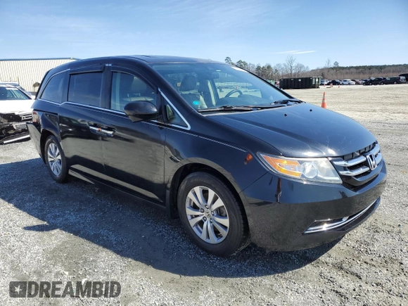 2014 Honda Odyssey EX-L with VIN 5FNRL5H64EB034147, listed as a Copart auction lot 46372795 with 156,720 mi miles and Salvage Title. Bid and sale history available at carsss.com. Image 4.