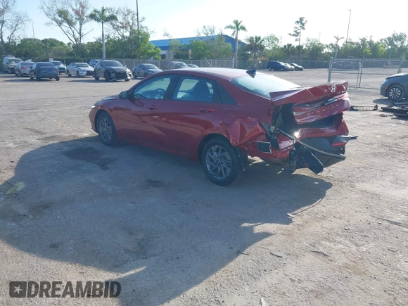 2024 Hyundai Elantra SEL with VIN KMHLM4DG3RU771313, listed as a IAAI auction lot 42389812 with 11,748 mi miles and . Bid and sale history available at DreamBid. Image 3.