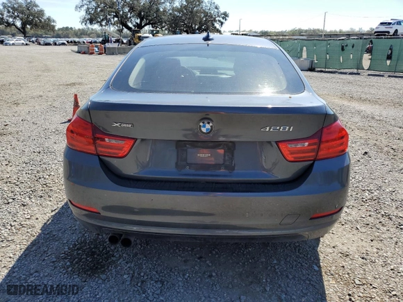 2015 BMW 4 Series 428i xDrive with VIN WBA4C9C57FD331175, listed as a Copart auction lot 47299665 with 0 mi miles and Salvage Title. Bid and sale history available at carsss.com. Image 6.