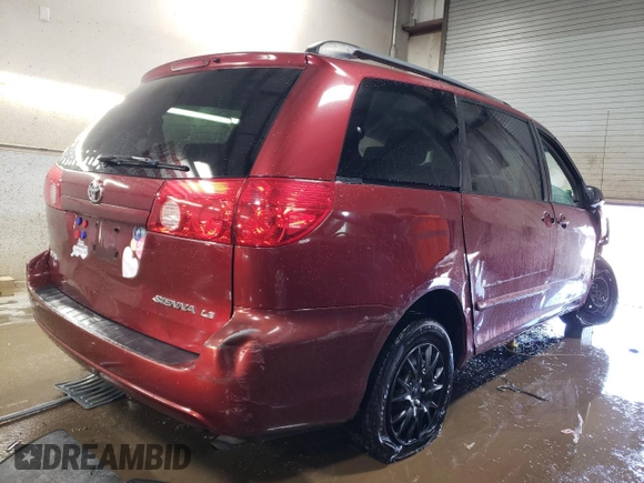 2006 Toyota Sienna CE with VIN 5TDZA23C16S460618, listed as a Copart auction lot 48581875 with 185,505 mi miles and Salvage Title. Bid and sale history available at carsss.com. Image 3.