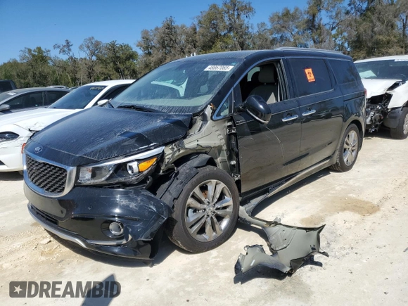 2018 Kia Sedona SX-L with VIN KNDME5C1XJ6351274, listed as a Copart auction lot 48867065 with 66,637 mi miles and Salvage Title. Bid and sale history available at carsss.com. Image 1.