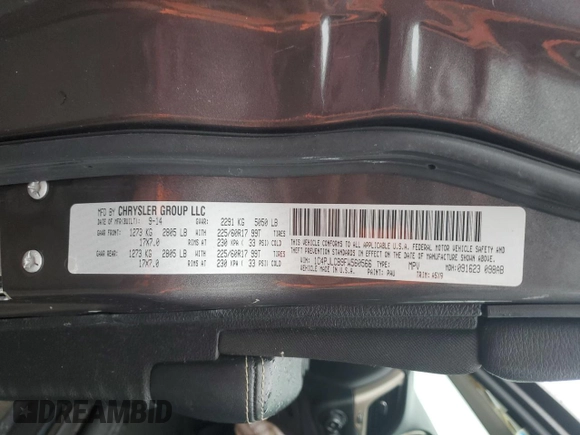 2015 Jeep Cherokee Latitude with VIN 1C4PJLCB9FW560566, listed as a Copart auction lot 51741275 with Not Provided miles and Salvage Title. Bid and sale history available at DreamBid. Image 15.