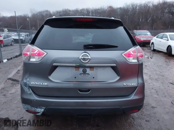 2016 Nissan Rogue SV with VIN KNMAT2MV1GP694986, listed as a IAAI auction lot 41109354 with 63,794 mi miles and . Bid and sale history available at carsss.com. Image 16.