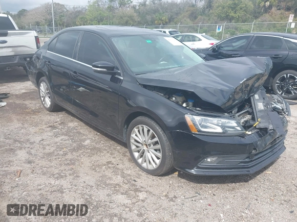 2016 Volkswagen Jetta Sedan 1.8T SEL with VIN 3VWL07AJ9GM258065, listed as a IAAI auction lot 41617182 with 164,891 mi miles. Bid and sale history available at carsss.com. Image 1.