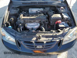 2005 Kia Spectra with VIN KNAFE161355073968, listed as a Copart auction lot 84543784 with 166,858 mi miles and Salvage Title. Bid and sale history available at carsss.com. Image 12.