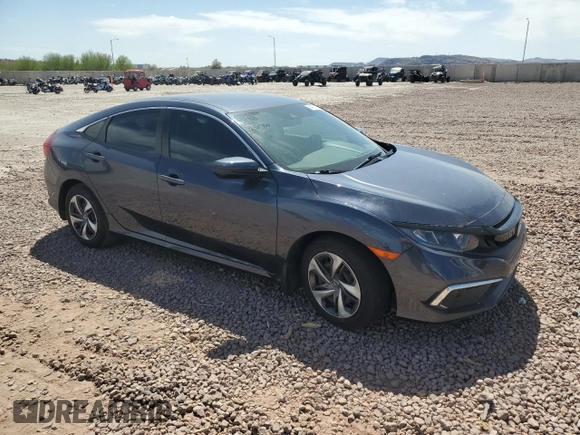 2021 Honda Civic Sedan LX with VIN 2HGFC2F67MH554695, listed as a Copart auction lot 54477915 with 45,257 mi miles and Salvage Title. Bid and sale history available at carsss.com. Image 4.