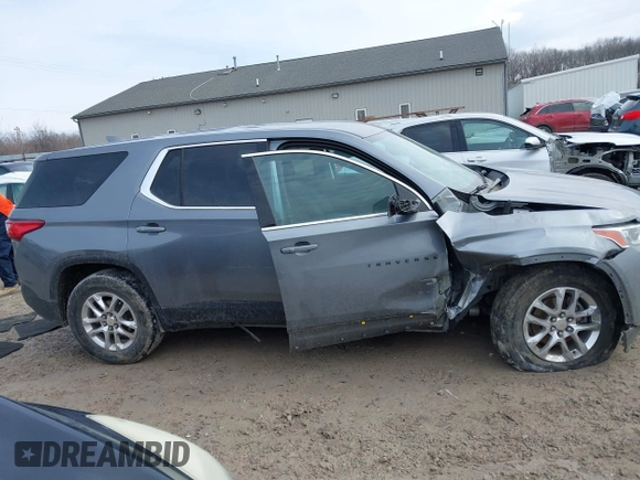 2020 Chevrolet Traverse LS with VIN 1GNERFKW4LJ287655, listed as a IAAI auction lot 41639412 with 59,065 mi miles and . Bid and sale history available at DreamBid. Image 13.