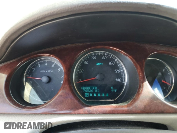 2007 Buick Lucerne V6 CXL with VIN 1G4HD57257U153516, listed as a Copart auction lot 53911495 with 76,526 mi miles and Salvage Title. Bid and sale history available at carsss.com. Image 9.