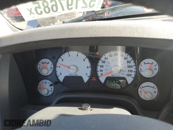 2008 Dodge 1500 SLT z VIN 1D7HU18N98S525108, wystawiony jako Copart lot #52197685 z przebiegiem 126 748 mil mil oraz Czysty tytuł • Clean title. Historia ofert i sprzedaży dostępna na DreamBid. Obrazek 9.