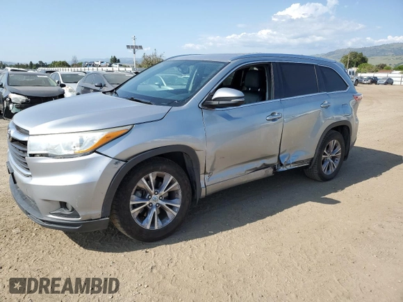 2015 Toyota Highlander XLE z VIN 5TDJKRFH1FS216509, wystawiony jako Copart lot #54722535 z przebiegiem 150 873 mil mil oraz Szkoda całkowita • Salvage title. Historia ofert i sprzedaży dostępna na DreamBid. Obrazek 1.