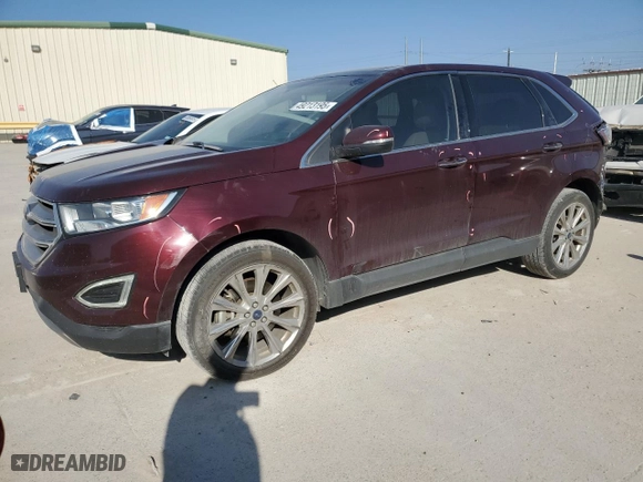2017 Ford Edge Titanium with VIN 2FMPK3K88HBB88530, listed as a Copart auction lot 49213195 with 128,660 mi miles and Salvage Title. Bid and sale history available at carsss.com. Image 1.